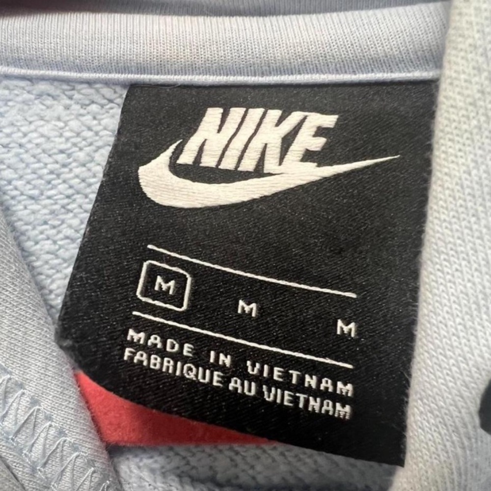 Nike Women's Light Blue Cropped Hoodie - Picture 5 of 6